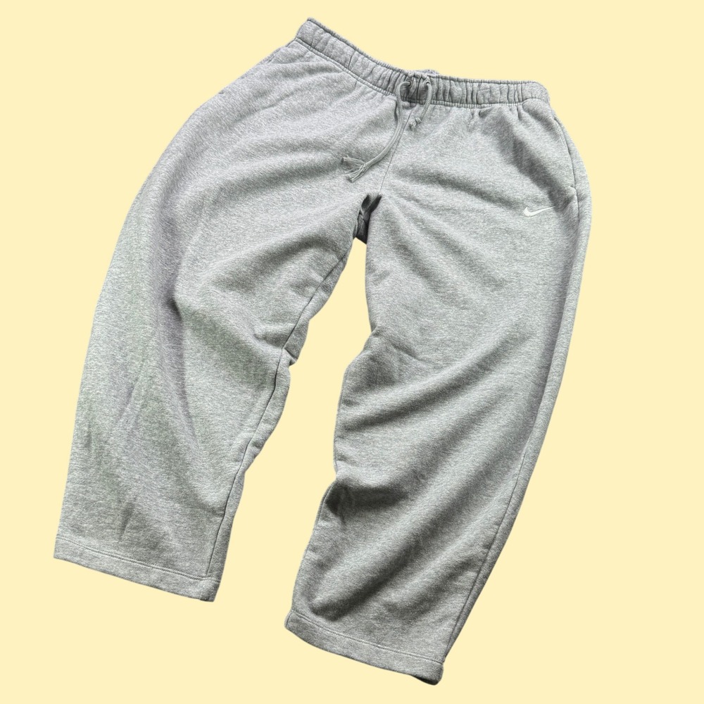 Nike Sportswear Collection Essentials Fleece Curve Pants Womens L Joggers Grey